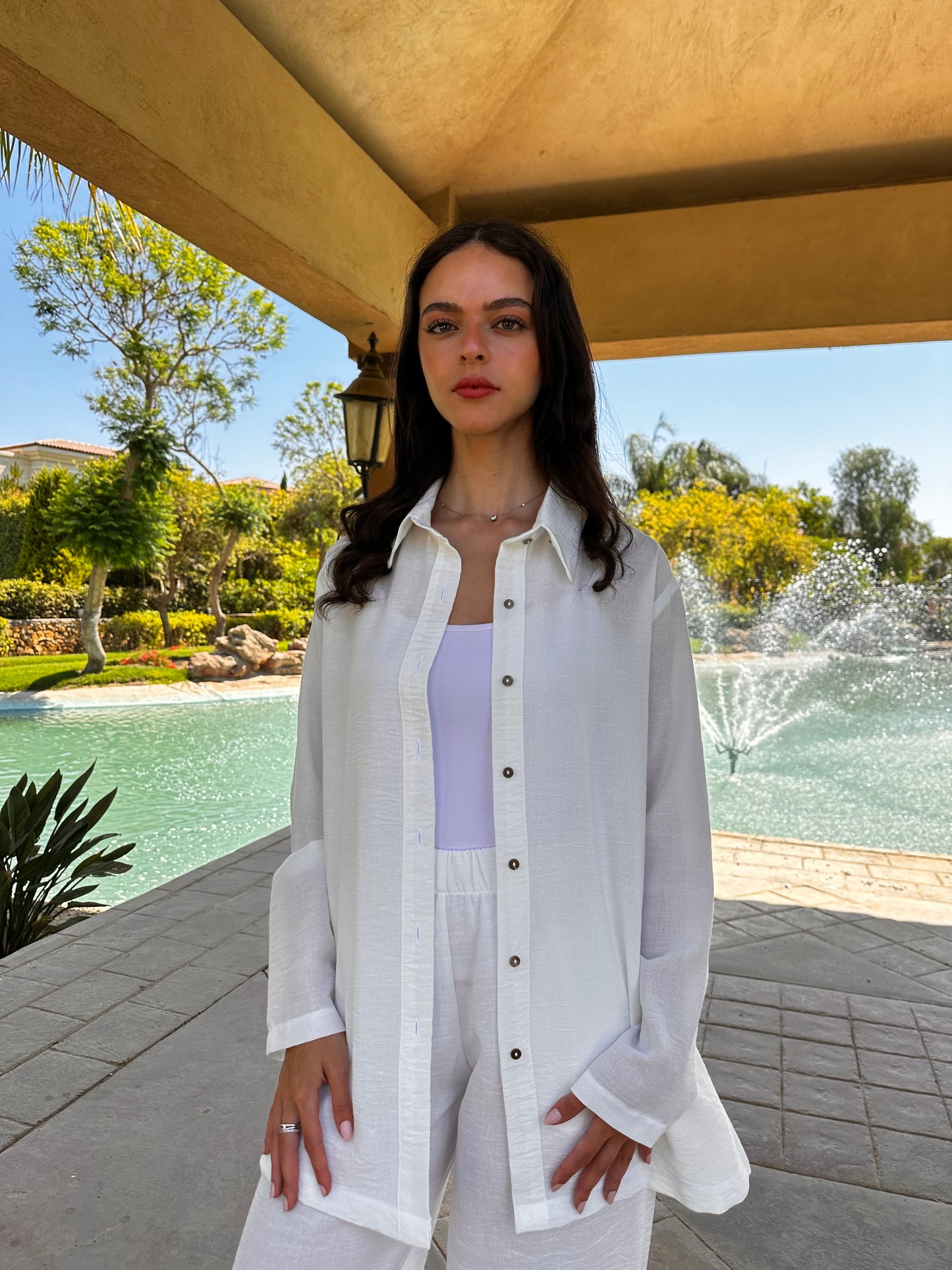 -Blended linen set