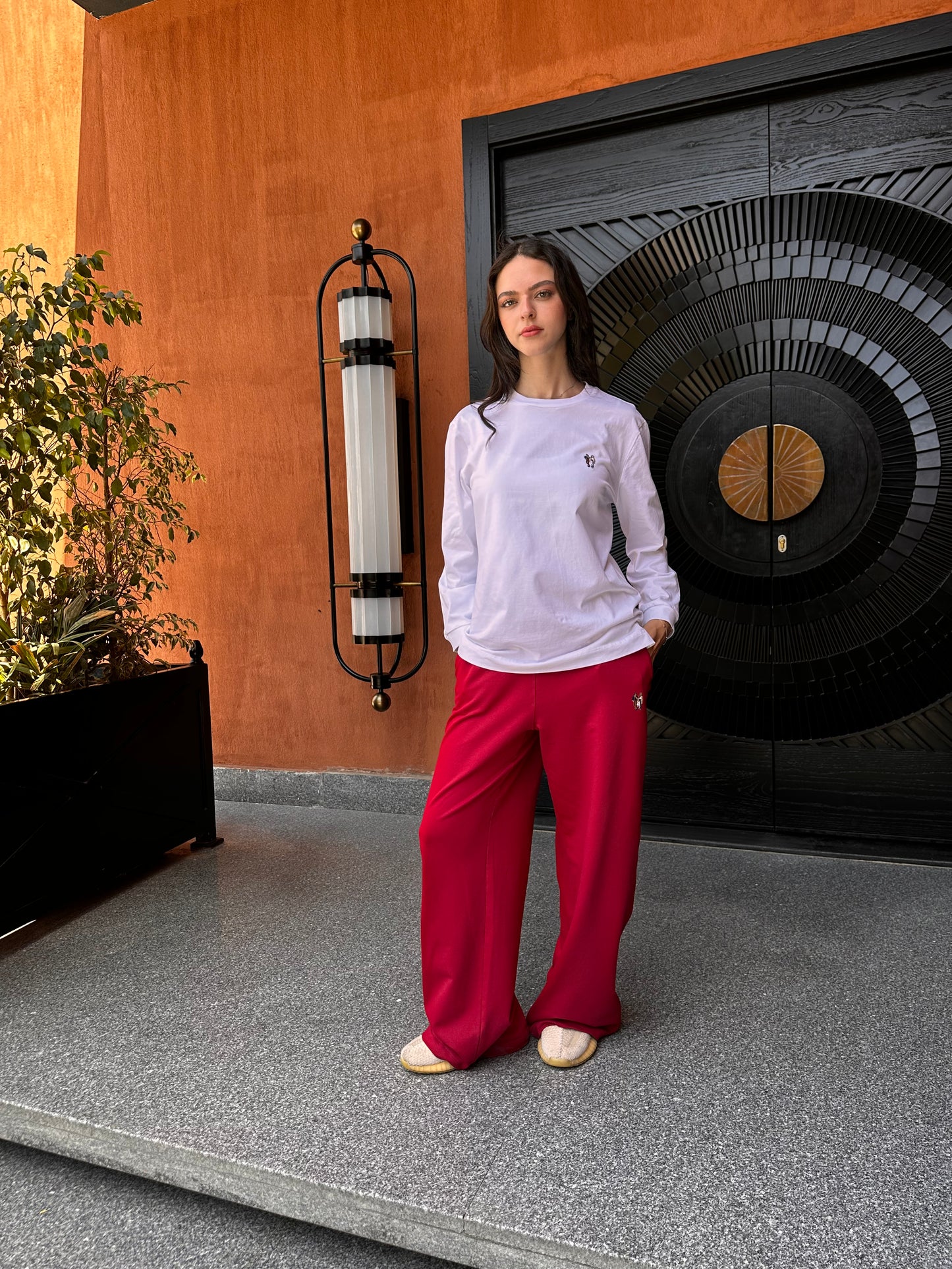 - Wide-Leg oversized Cotton Sweatpants