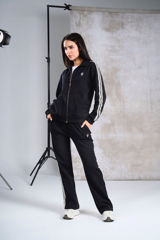 -Regular fit striped track suit