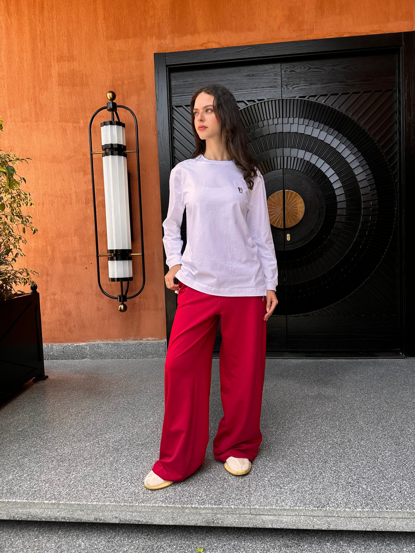 - Wide-Leg oversized Cotton Sweatpants