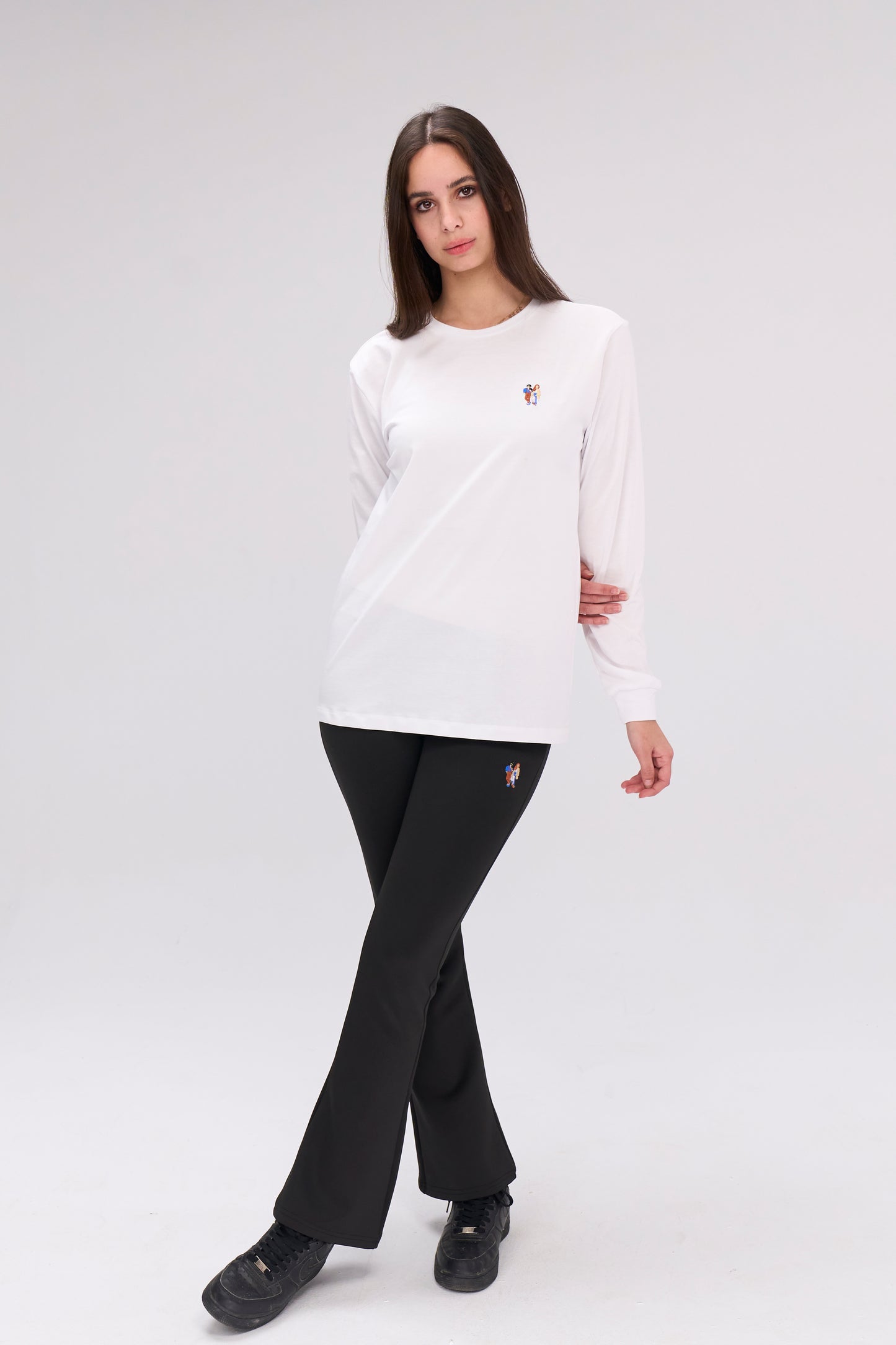 White Long sleeve basic T-shirt