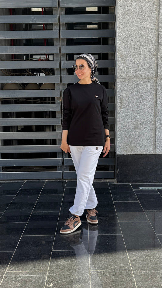 - Essential Cotton Long Sleeve Tee